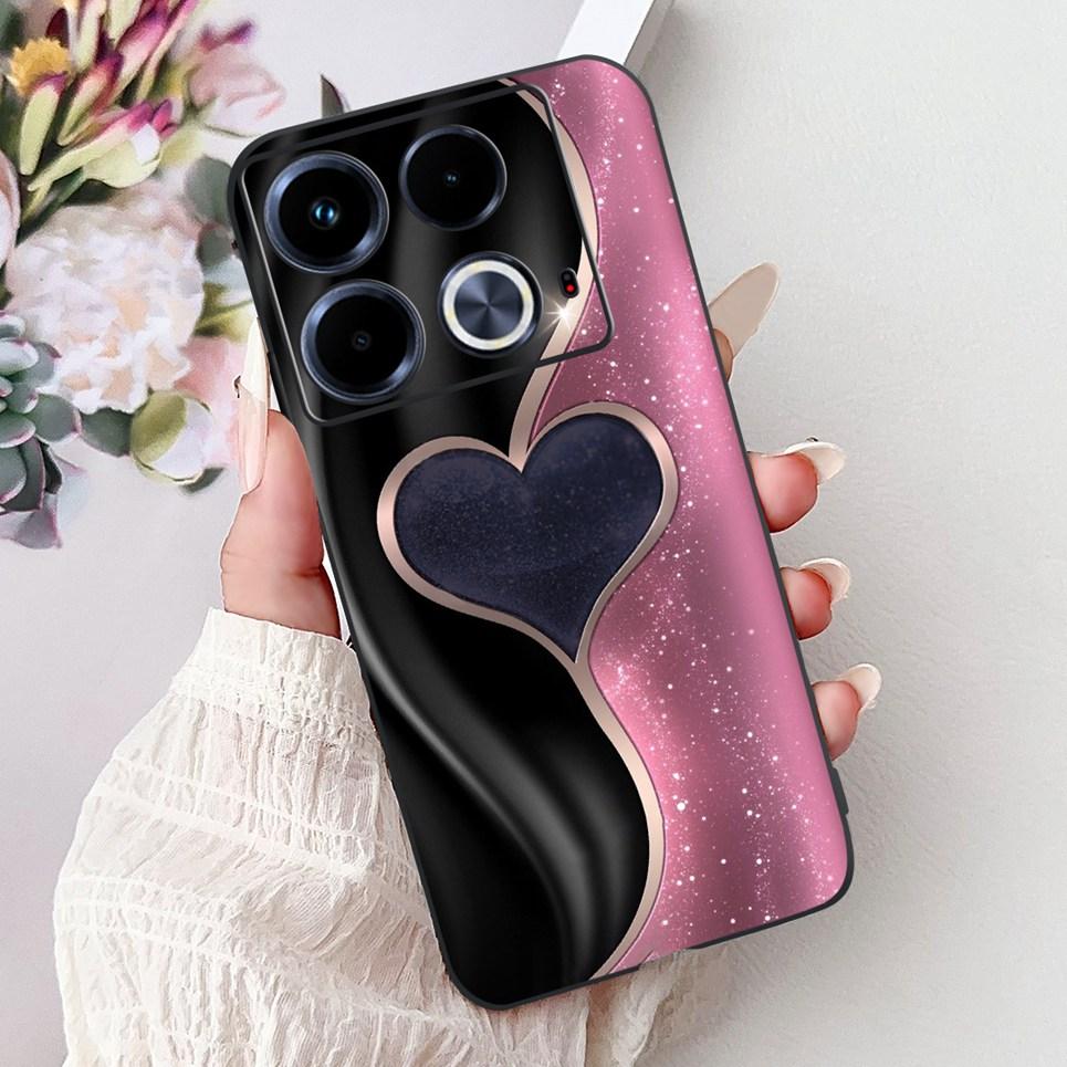 For Cover Infinix Note 40 40x 40Pro Plus Note40 Pro+ Phone Case Colorful Flower Butterfly Lxuru Women Fashion Soft Siliocne Etui