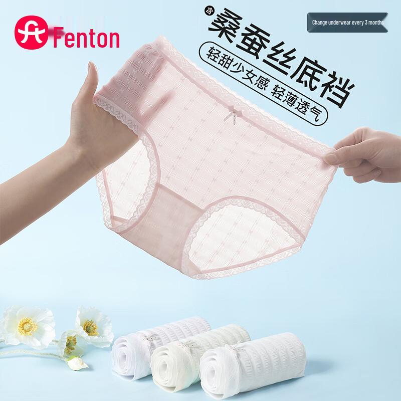 

Fenteng Women s Silk Blend Lace Briefs 4-Pack M