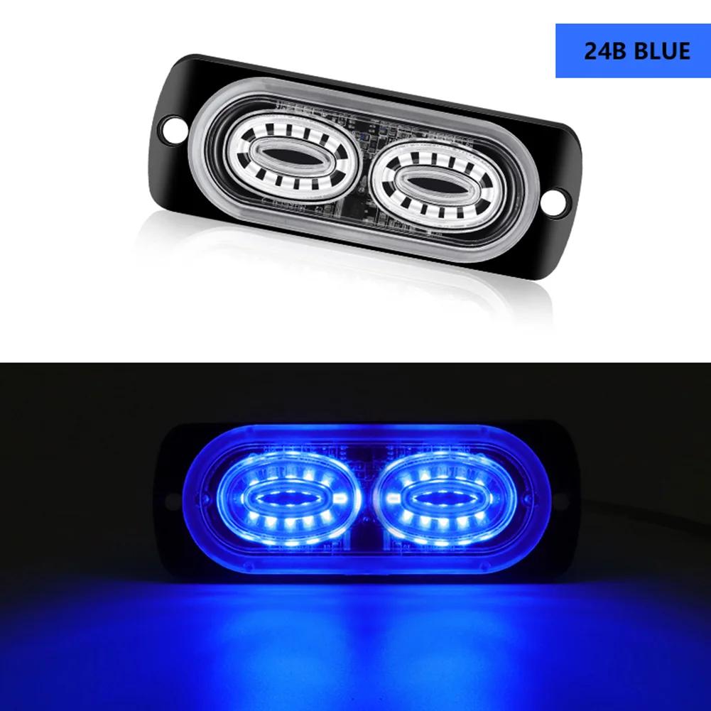 24 Led Strobe Warning Light Cheap Strobe Grille Flashing Lightbar Truck Car Beacon Lamp Amber Traffic Light 12V 24V Car Light