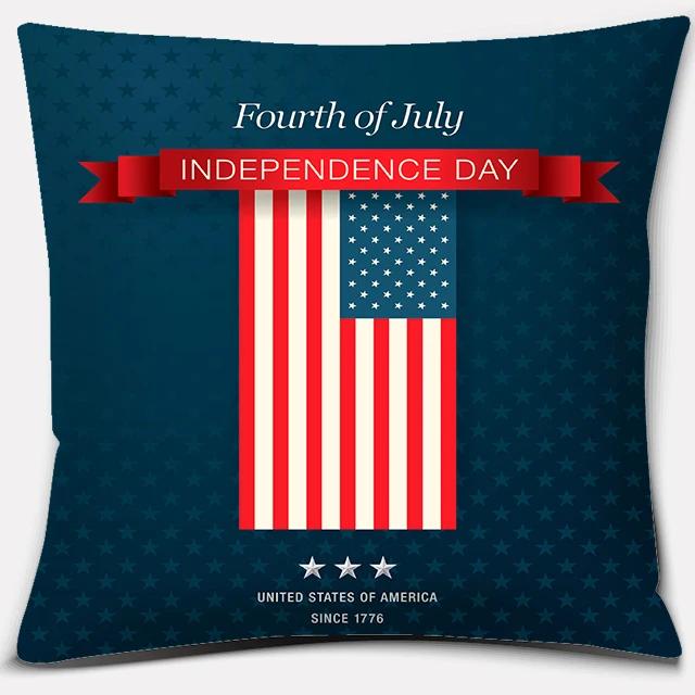 American Independence Day Series Love Usa Printed Square Home Decoration Pillowcase Cojines Decorativos Para Sof Akcesoria Kuch