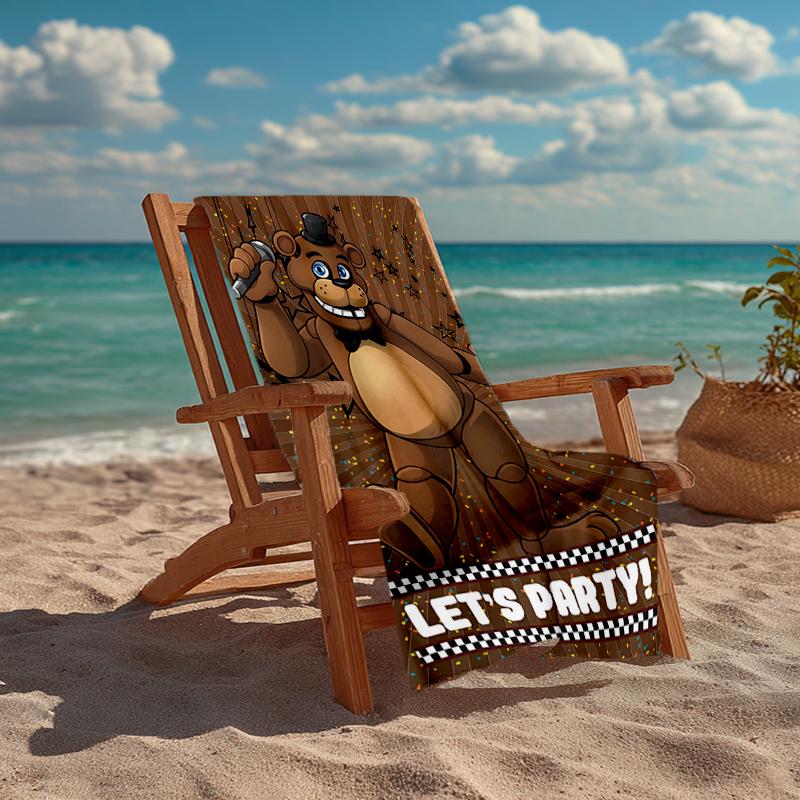 Ultra-Soft Beach Towel with Freddy Theme,Ideal for Pool - Camping, Diving - Perfect Travel Essential, Vibrant Beach Towel.