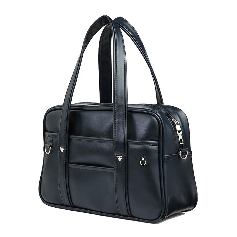 Japanischer Zweidimensionaler Studenten-JK Pfirsichherz Wasserdichter PU Rucksack & Schulterhandtasche