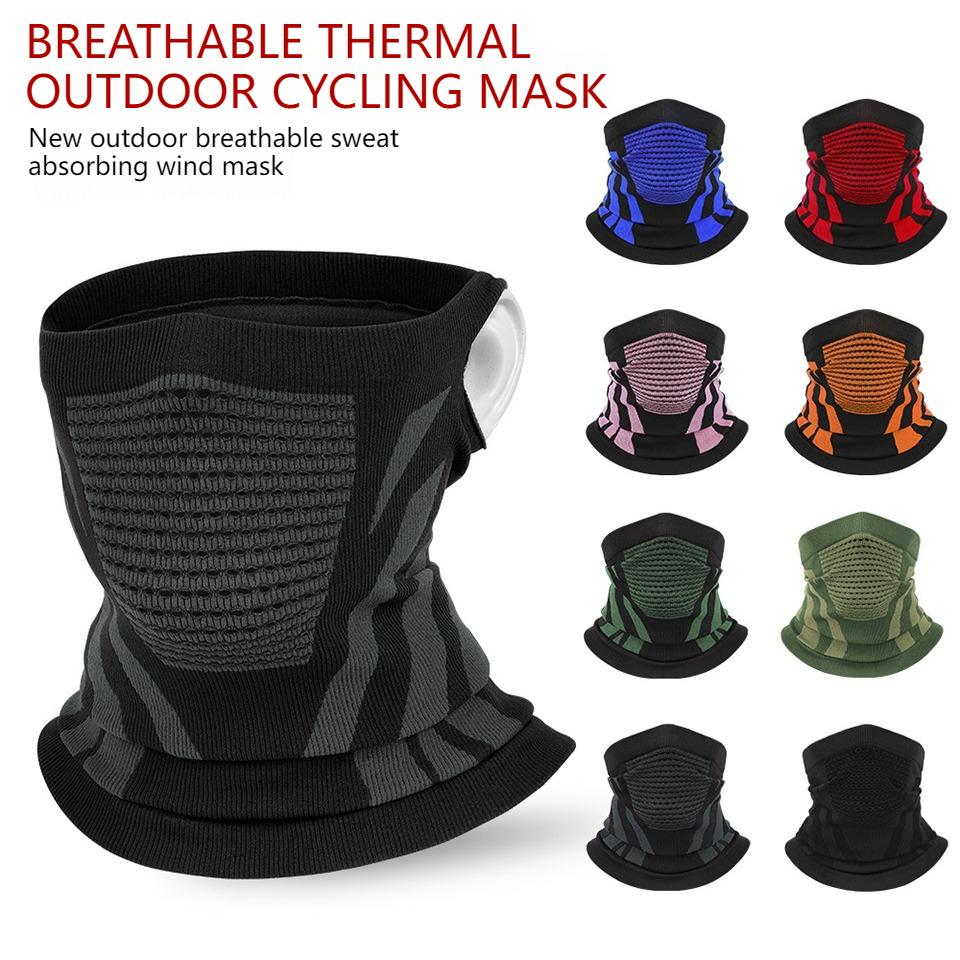1Pcs Windproof Cycling Mask Thickened Headscarf Keep Warm Ear-Protecting Elastic Sports Scarf for Outdoor