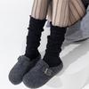 Warmth Hollow Calf Socks Knitted Mid Tube Socks New Stacked Long Tube Socks  Autumn Winter