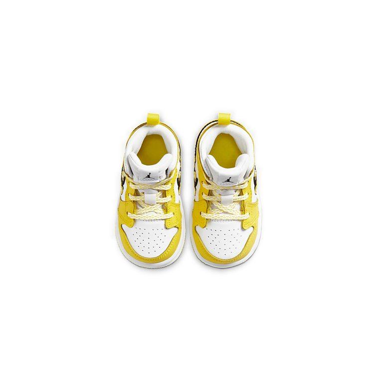 Jordan Air Jordan 1 Mid Se Floral High top Toddler Shoes Yellow Rose Baby AV5172-700