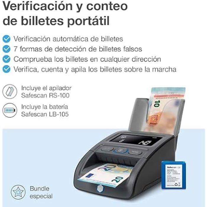 Détecteur de faux billets - safescan - 155-s - portable - détection 7 points - compteur de billets