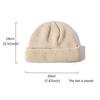 Knitted Hat Woolen Cap Warm Beanie Outdoor Unisex Winter Solid Headwear Supplies Vintage Retro Male Softness Style Color