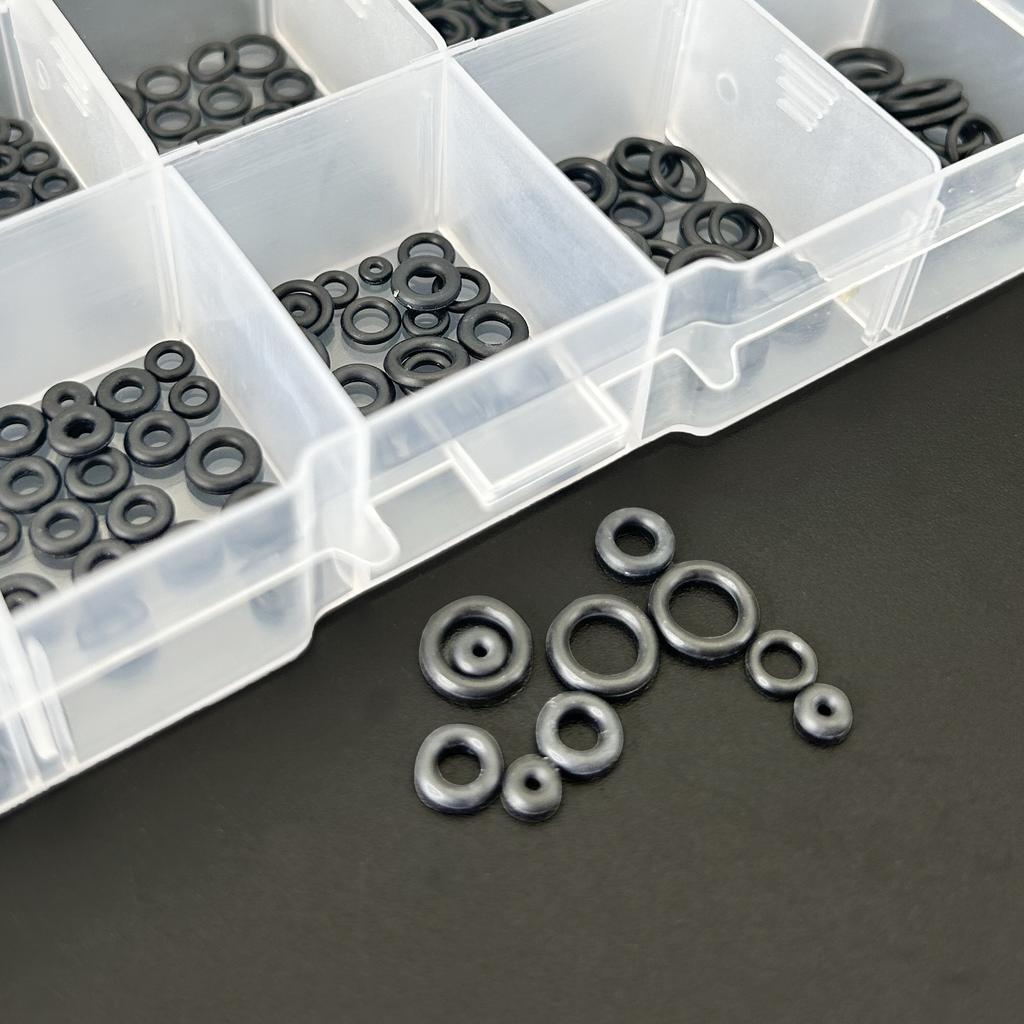 EPDM Rubber O-ring Combinaton Kit 1-box 250 Pcs Acid Alkali Corrosion Resistant Aging-resistant Black O-type Sealing Ring