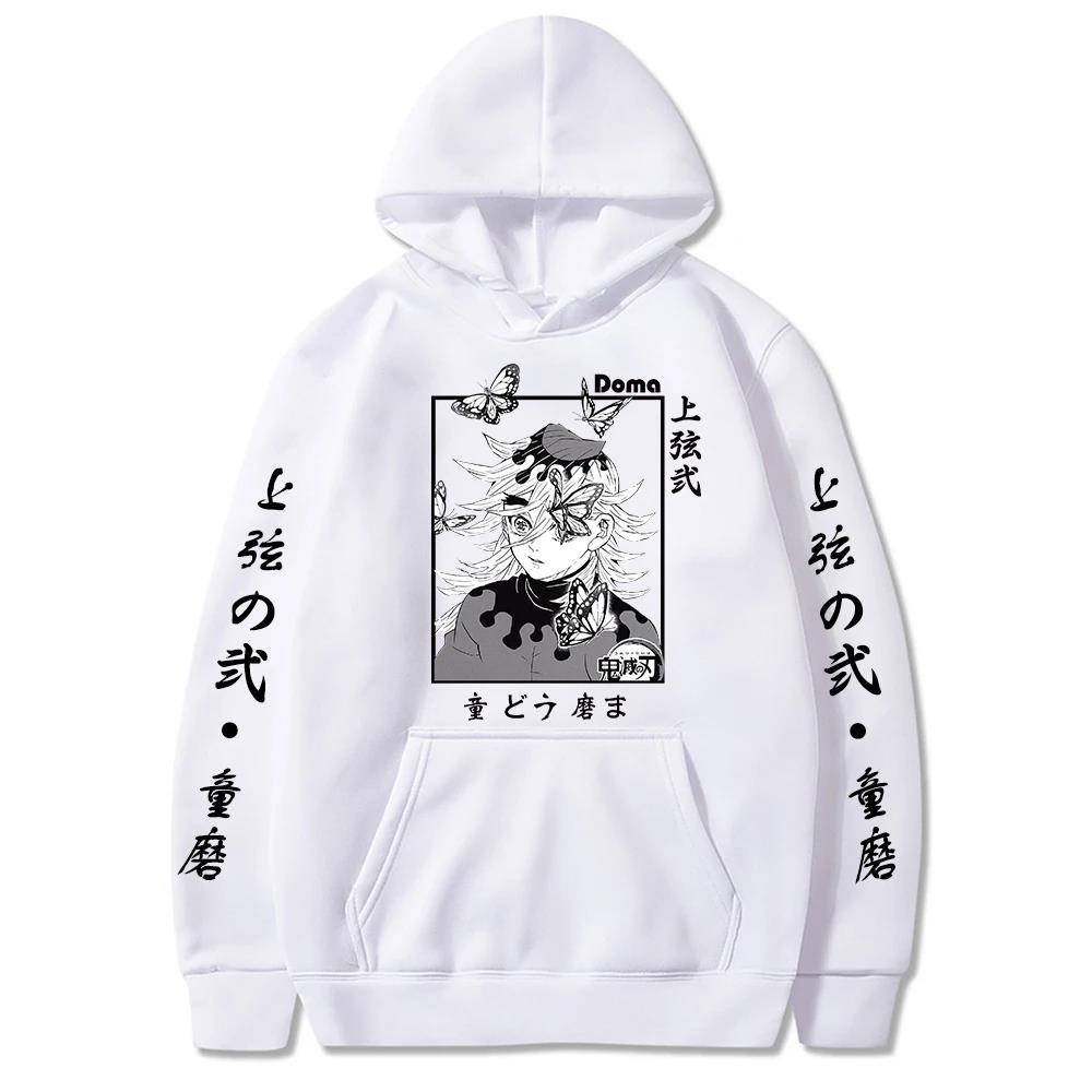 Anime Hoodie Douma Grafikdruck Kapuzenpullover Herren Damen Harajuku Pullover Streetwear Unisex Herbst/Winter Plüsch