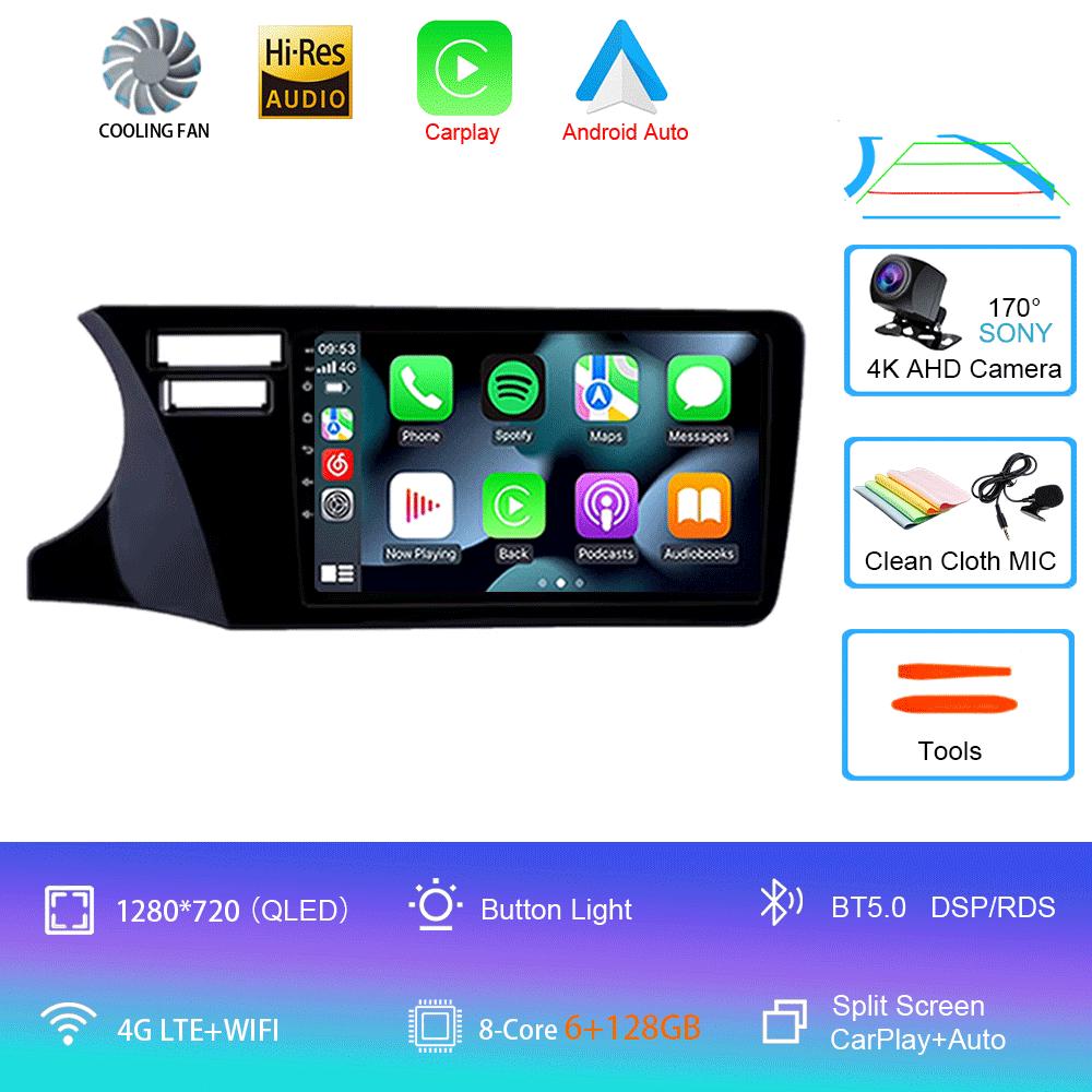 Android14 Car Radio For Honda City 2014 2015 2016 2017 Multimedia Video Player Navigation Stereo GPS Carplay Android Auto 4G DSP