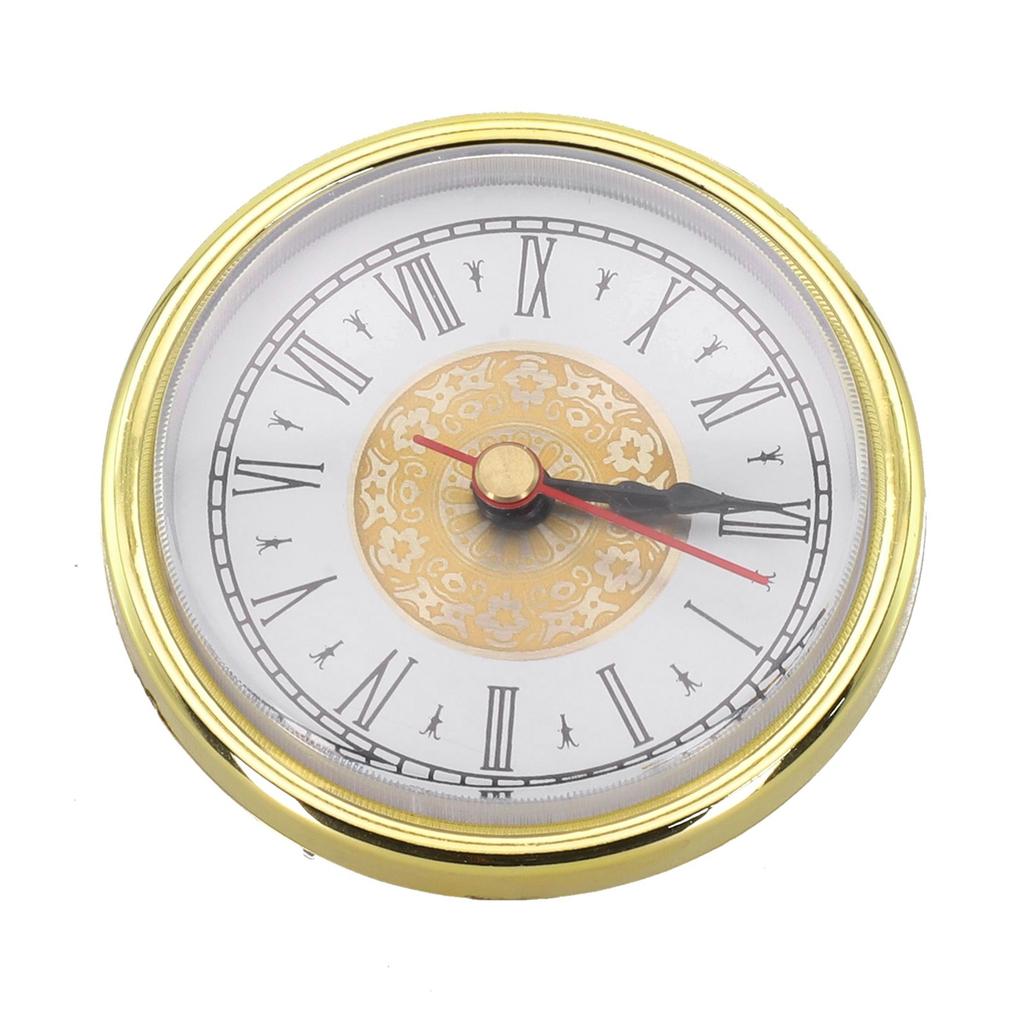 Aluminum Face Clock Gold Trim Clock Retro Clock Black Rubber Ring