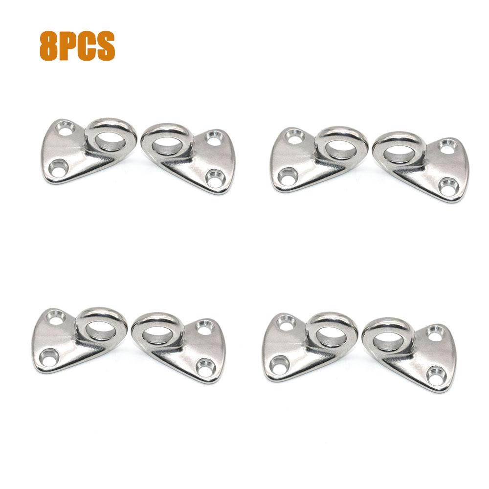 2/4/6/8Pcs Stainless Steel Boat Fender Hook With Closed Eye Fending Hooks Rope Traction Fender Hook Sailing Yacht Accessories