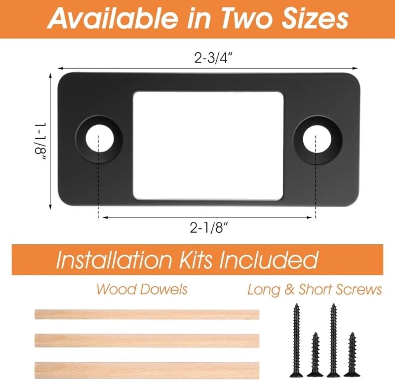 Metal Door Strikes Plate Corrector Large Hole Round Corner Strikes Backplate Prevents Sticking and Misalignment