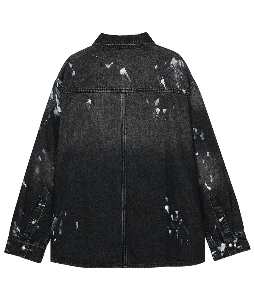 FDR Vintage Washed Pocket Denim Shirt Black