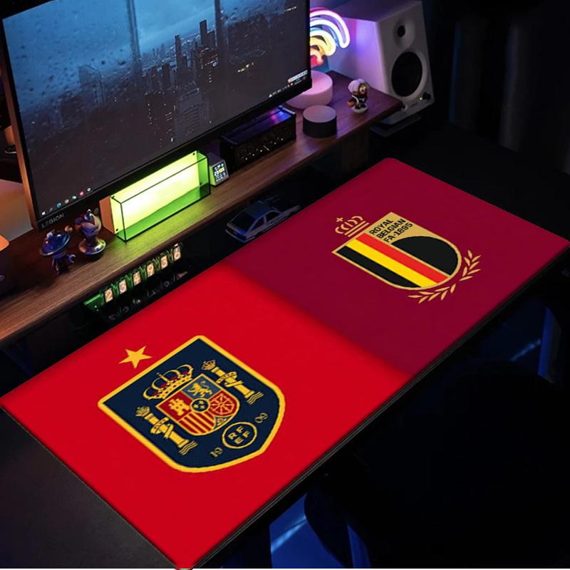 Belgian Football Association Emblem mouse pad, rubber base, esports desk mat, mouse pad for gamers and office use, gaming desk , easy to clean mat