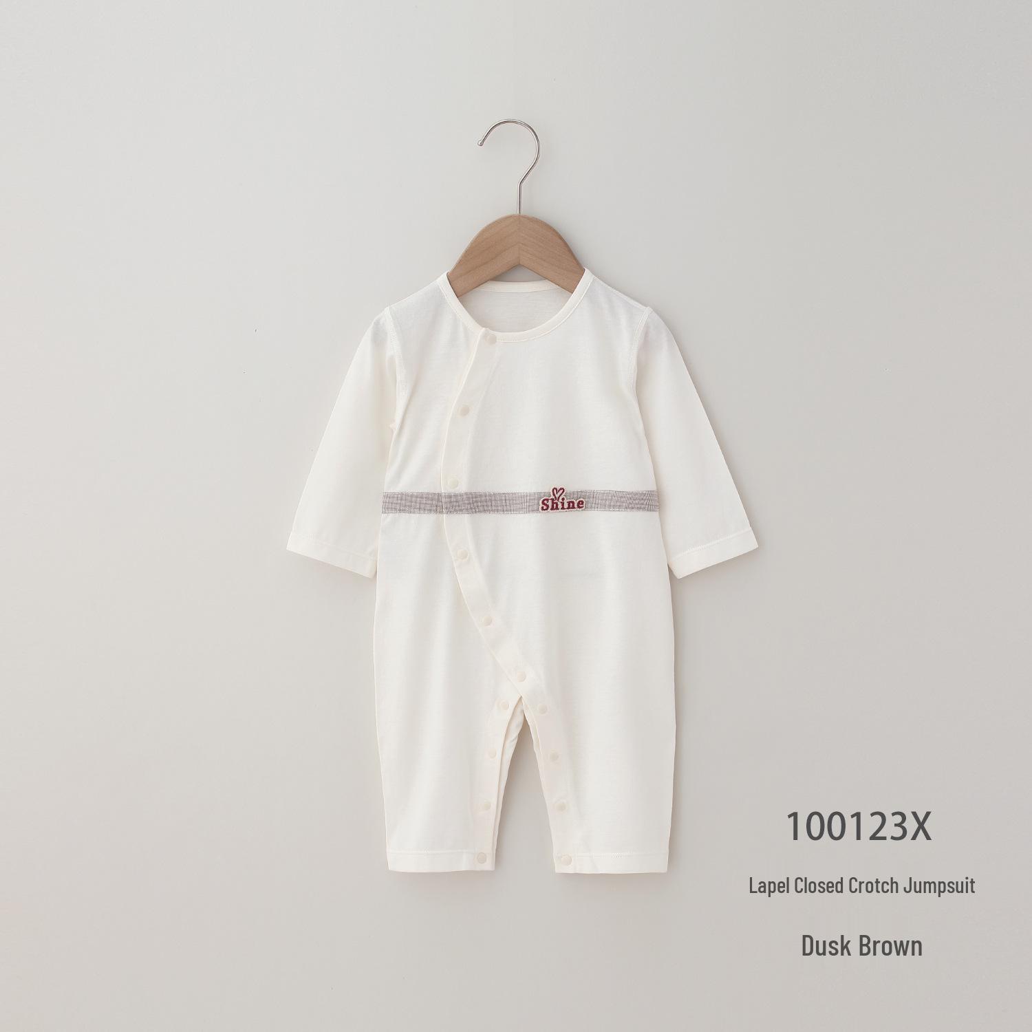 

Ou Yuan Asymmetrical Snap Closure Cotton Bodysuit - Summer Long Sleeve, Breathable & Comfortable 59 cm