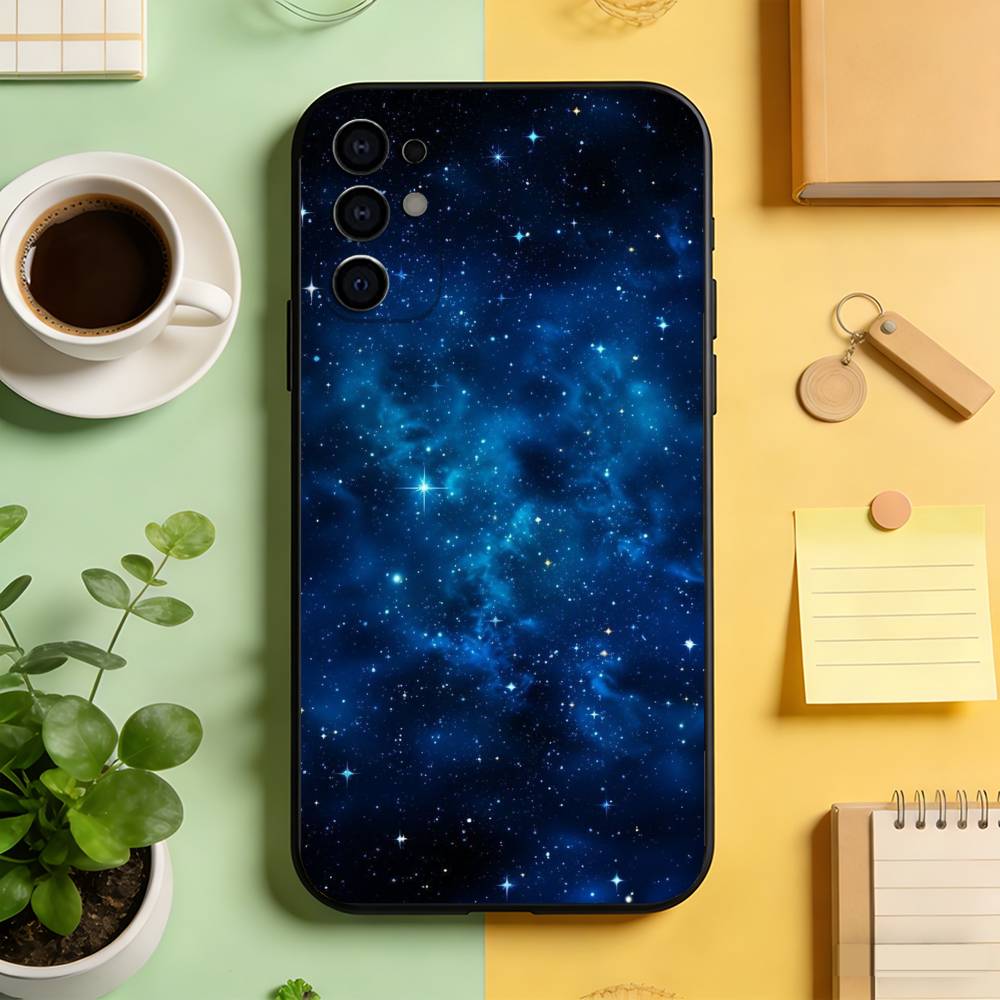 

Space Universe Galaxy Phone Case Black Silicone Soft For Samsung S25,S24,S21,S22,S23,S30,Ultra,S20,Plus,Fe,Lite Samsung S30plus5G