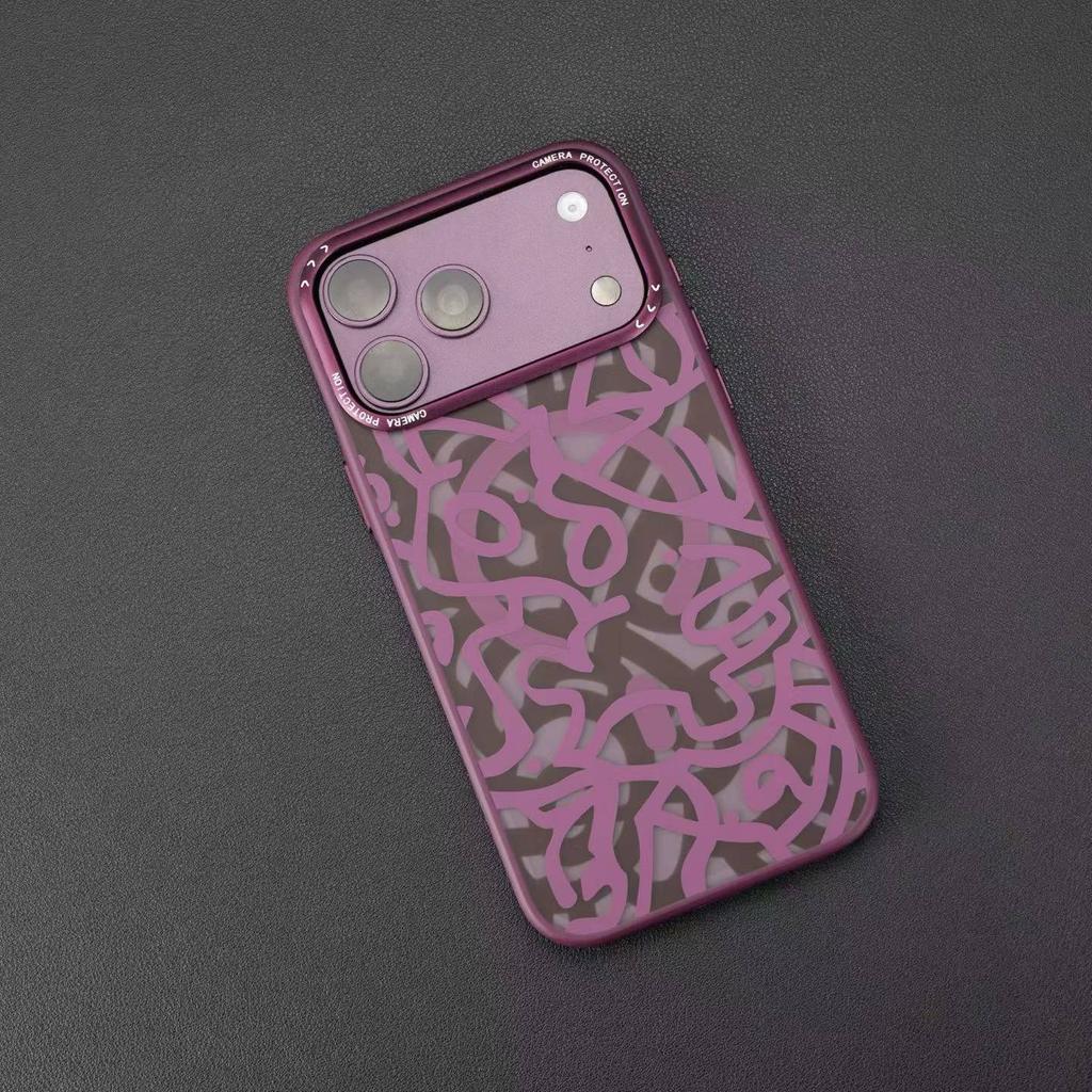 Applicable to iPhone18promax graffiti magnetic stripe mobile phone case Apple 17 matte skin trendy brand protective case