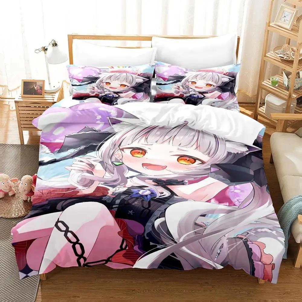 3D Print Anime Murasaki Shion Bedding Set Duvet Cover Bed Set Quilt Cover Pillowcase Comforter King Queen Size Boys Adult