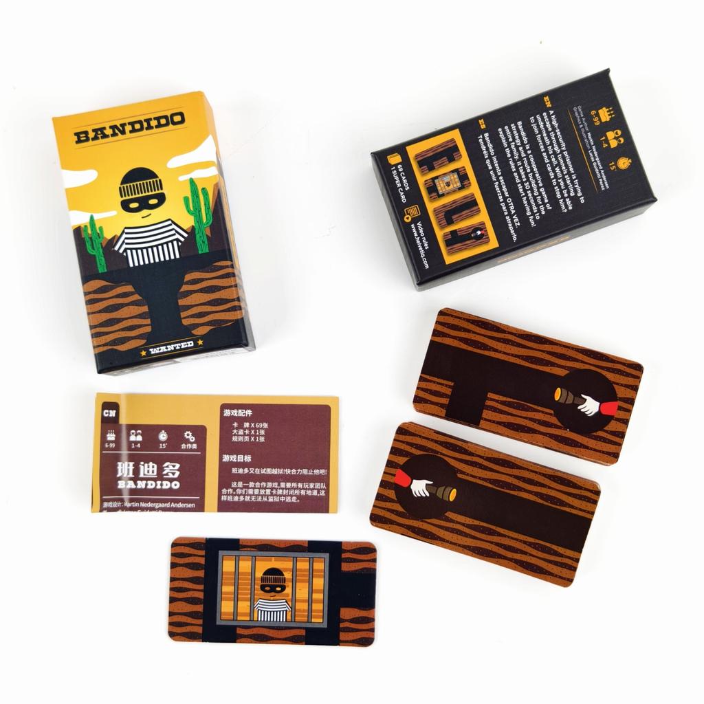 Non-Toxic Bandido Bandida Board Game 1-4 Players Strategy Puzzle Card Game For Kids & Adults Party Family Fun Strategy Game