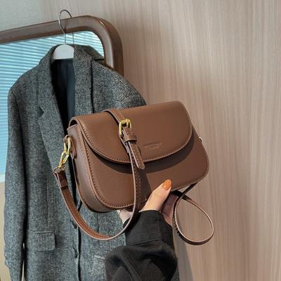 Simple Retro Small Square Bag Women'S Autumn And Winter Tide Fashion Women'S Commuter Messenger Bag Versatile Shoulder Bag