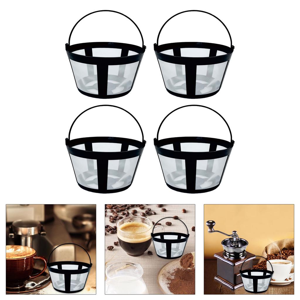 4Pcs Durable Nylon Coffee Filter Basket Coffee Filter Strainer Tool For Pure Coffee Experience In Home And Cafes