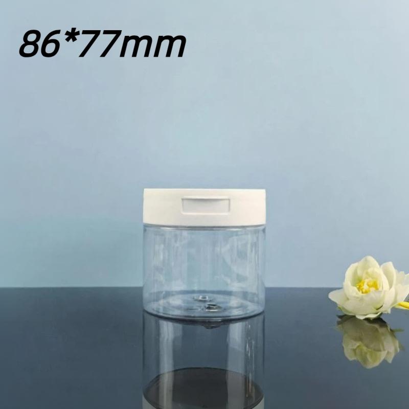 Makeup Remover Pad Jar With Tweezers Round Clear Container Jars Empty Bottle Wide Mouth Flap Bottle Storage Lotion