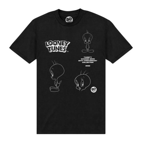 Tweety Unisex Adult Outline 80th Tričko