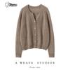 Women's 100% Cashmere Half-Open V-Neck Spring Cardigan
