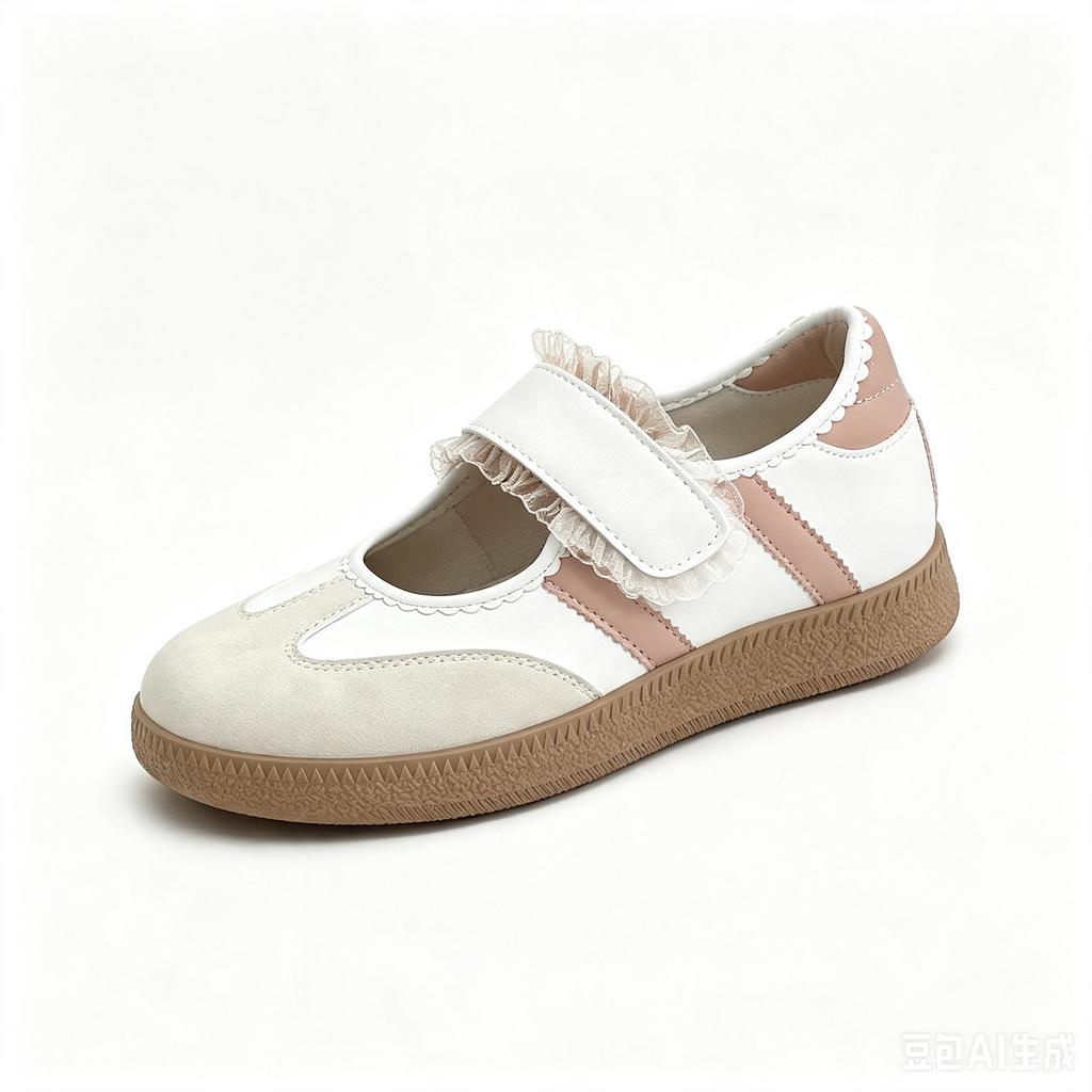 Women's Casual Retro with Lace and Hook and Loop Closure, Comfortable Soft for Everyday Wear