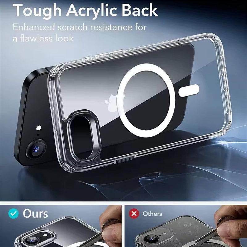 For Magsafe Magnetic Wireless Charging Case For iPhone 16E iPhone16E SE 2025 SE4 5G Clear Shockproof Back Cover