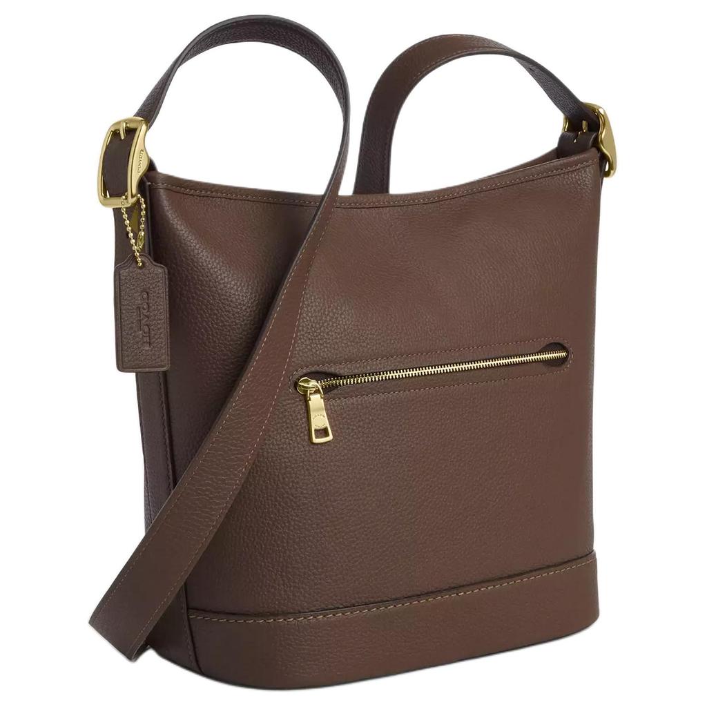 Coach Jude 22 Logo Leather Shoulder Bag Small Women Shoulder Bag Brown CBH18-IMV2R