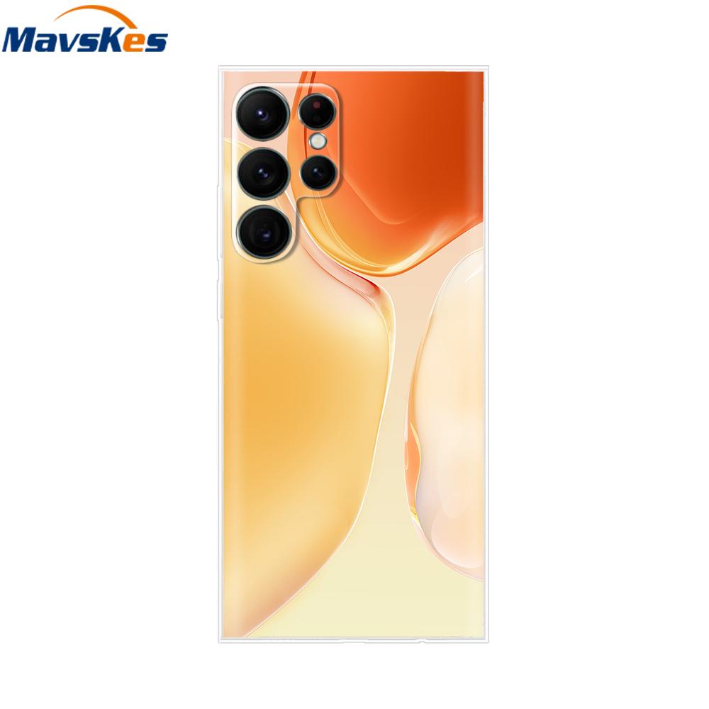For Samsung Galaxy S22 Case S22 Ultra Transparent TPU Soft Silicon Cover For Samsung S22 Plus GalaxyS22+ Back Cases Phone Bumper