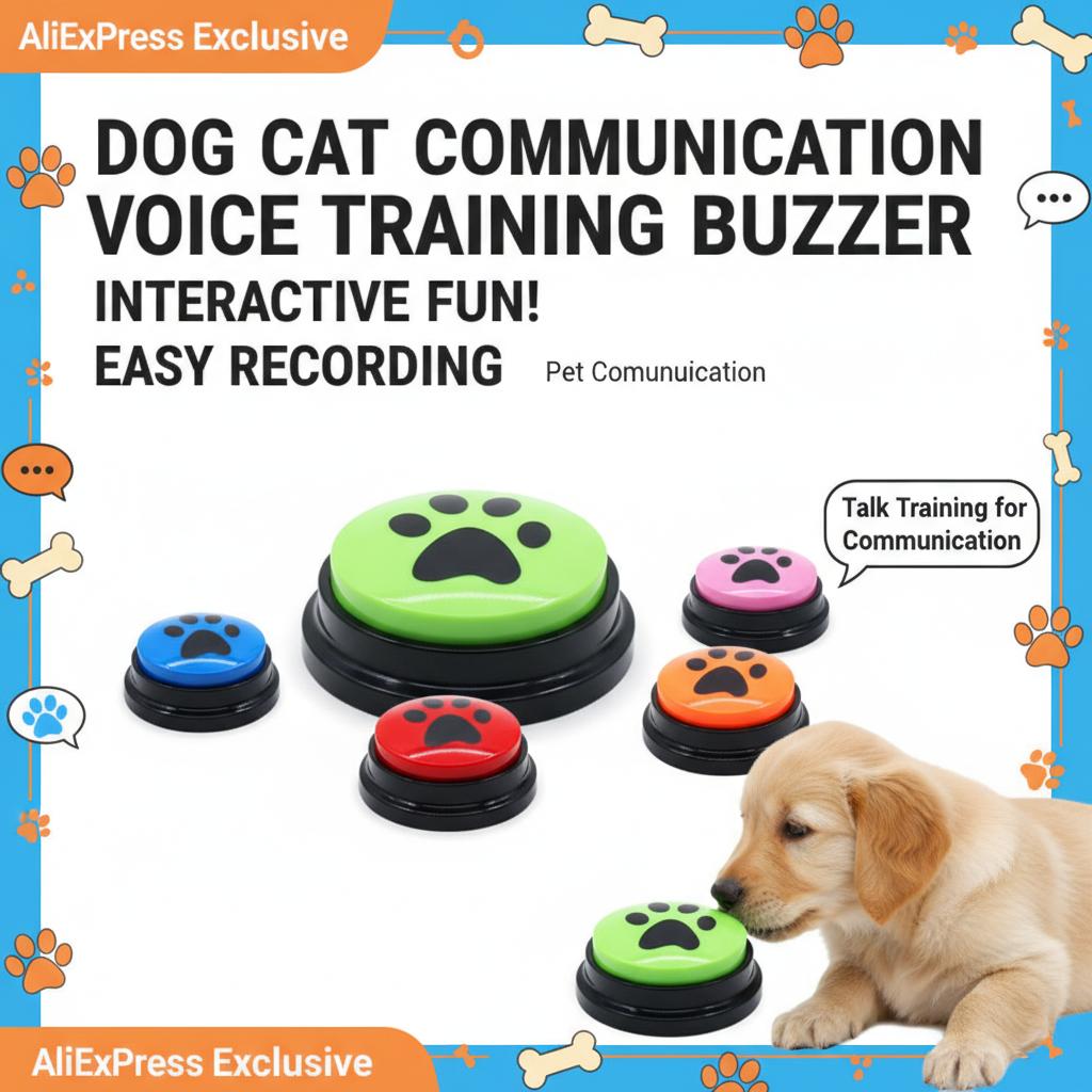 Dog Cat Communication Buttons Voice Training Buzzer Interactive Pet Dog Buttons Talk Training for Communication