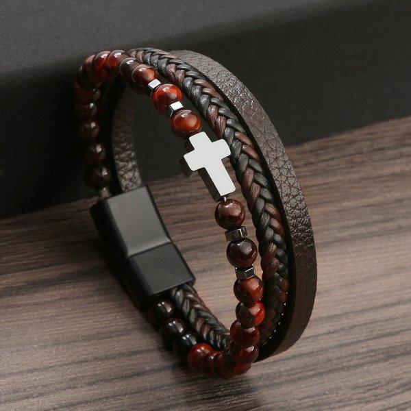 Modisches Kreuzarmband für Herren Geeignet Exquisite Handgefertigte Kette Großhandel Bulk