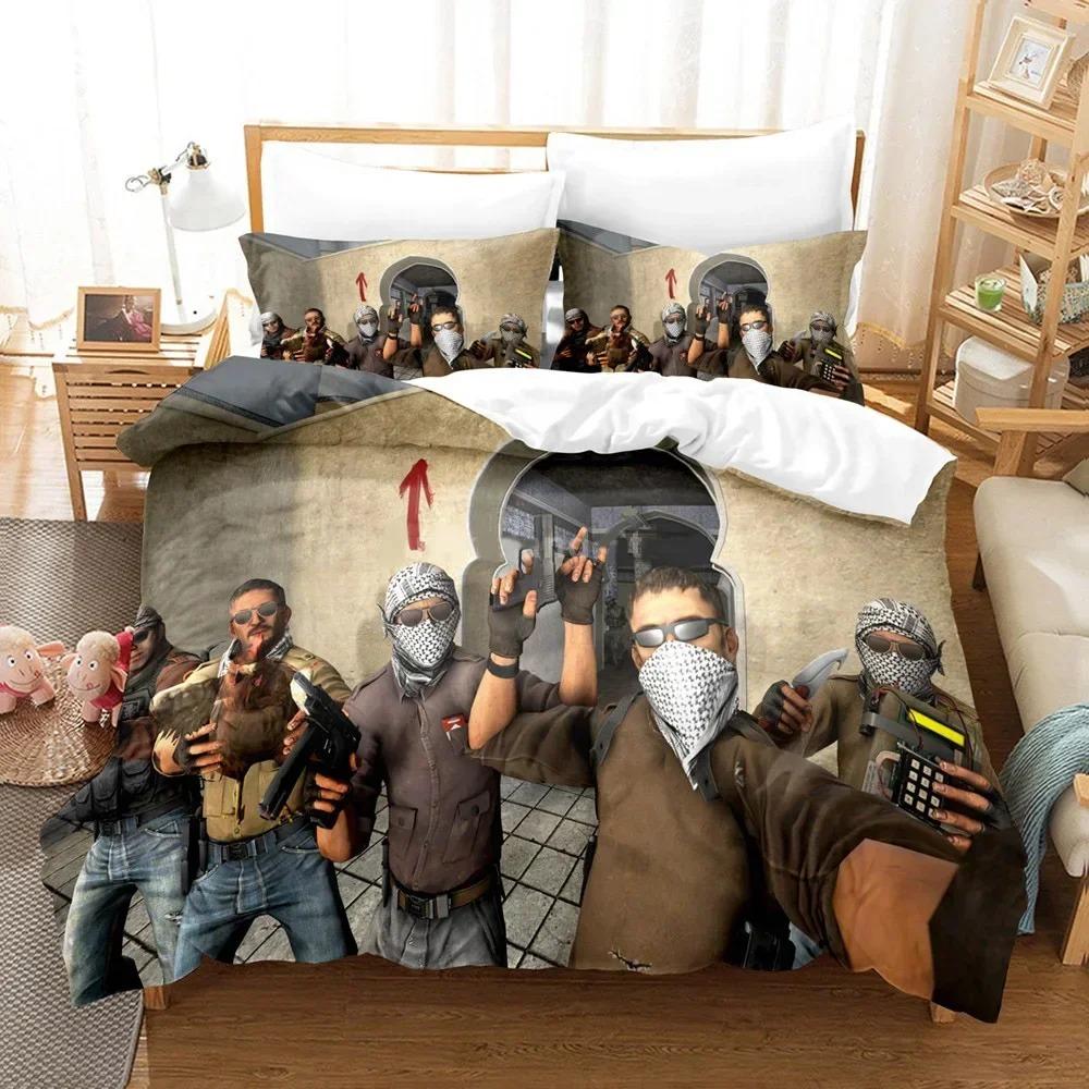 Skjutspel Csgo sängkläderset för sovrum mjuka moderna överkast bekväma barn påslakan och örngott