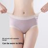 Ladies Spring and Autumn High Waist Abdominal 7A Antibacterial Extended Crotch No Trace Briefs