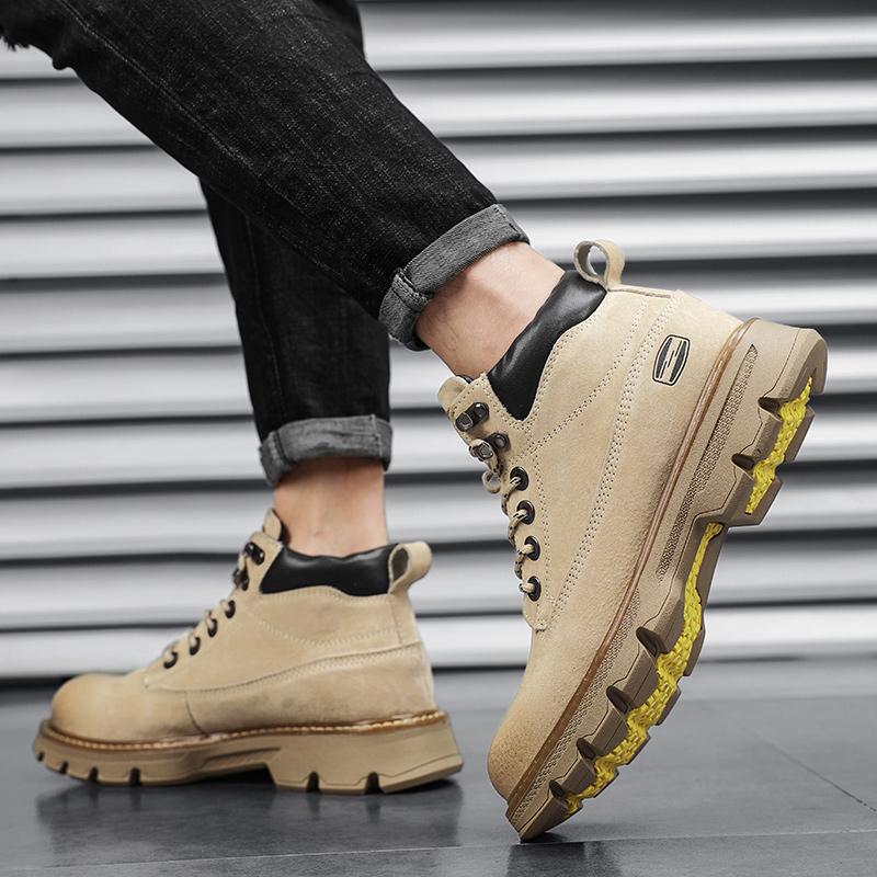 High Top Outdoor Hiking Shoes Anti Slip Thick Soled Practical Work Shoes Men Boots High-Quality Classic Latform Boots For Men
