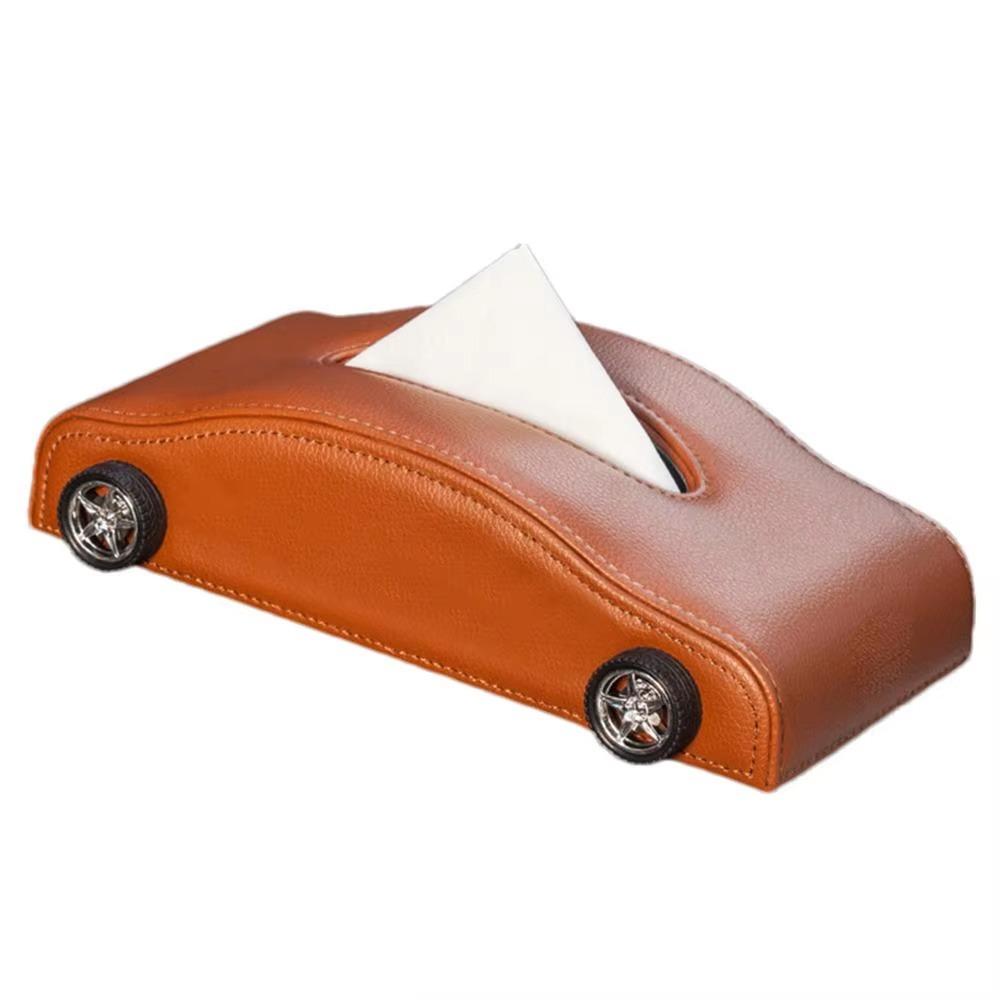 

Creative Tissue Dispenser Decorative Auto Napkin Holder Car Shape Tissue Box Interior коричневый