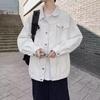 Men's Loose-Fit Denim Jacket: Hong Kong Style Spliced Top for Spring and Autumn, Trendy Korean-inspired Casual Wear