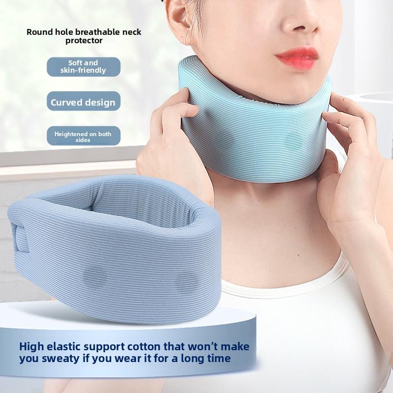 

Sponge Neck Protector, Curved Built-in Round Hole, Breathable Home Office, Anti-lowering Head Support, Neck Protector S сіро блакитний колір
