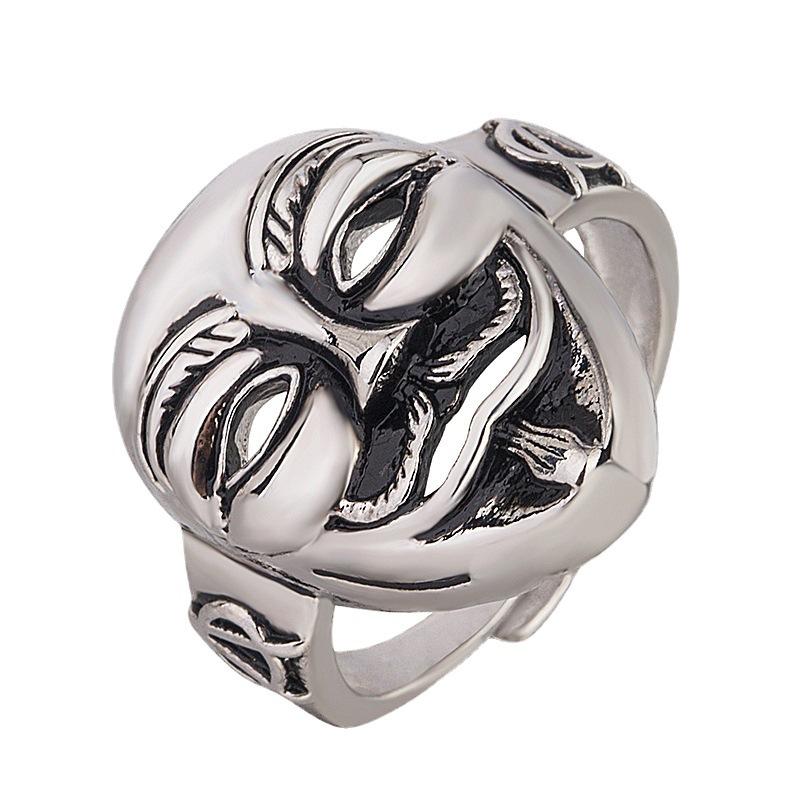 

Кольцо Вендетта кольцо ретро маска клоуна голова призрака кольцо мужское кольцо one size