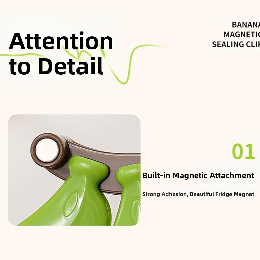 Plastic Bag Sealer Banana Fridge Magnet Food Sealing Clip Moisture-proof Fresh-keeping Clips