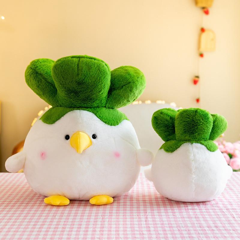 Adorable White Chicken Plush Toy Soft Pp Cotton Stuffed Animal Cartoon Pillow