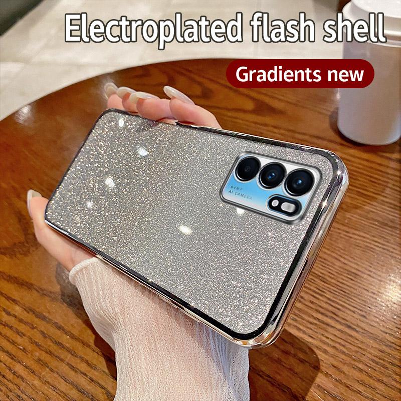 

Для OPPO Reno 6Z 5G чехол OPPO RENO 5Z A94 5G F19 Pro Plus чехол для телефона блестящий блестящий силиконовый объектив камеры мягкая задняя крышка For OPPO F19ProPlus