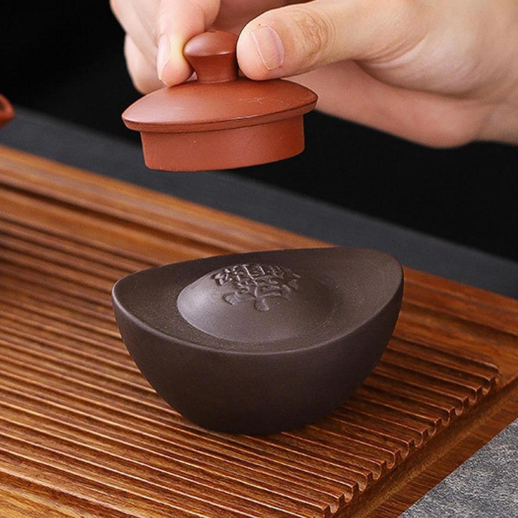 Gold Bar Statue Tea Pet, Handmade Housewarming Gift, Congratulations Teapot Lid Holder,