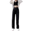 Adjustable Waist Circumference Jeans for Women In Spring and Autumn, High Waisted Straight Leg Pants, Loose Fit, Slim Figure, Wide Leg Floor Pants