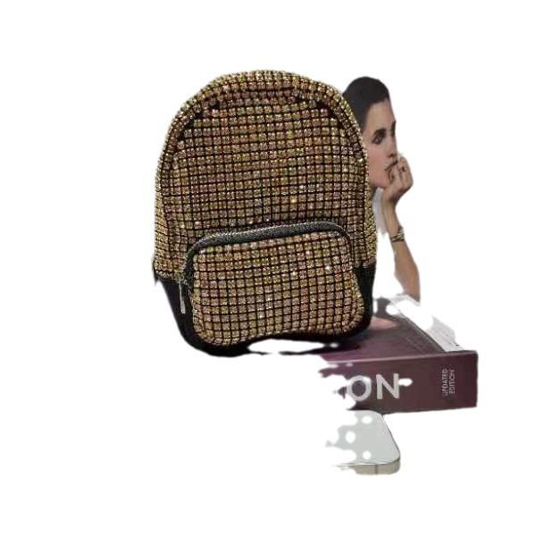 Glänzender Handgefertigter Diamantbesetzter Pailletten-Diamant-Schulranzen, Strass-Flash-Diamant-Rucksack, Messenger-Tasche für Damen Trend