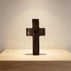 American Black Walnut Wood Cross Handle Piece - Easter Gift
