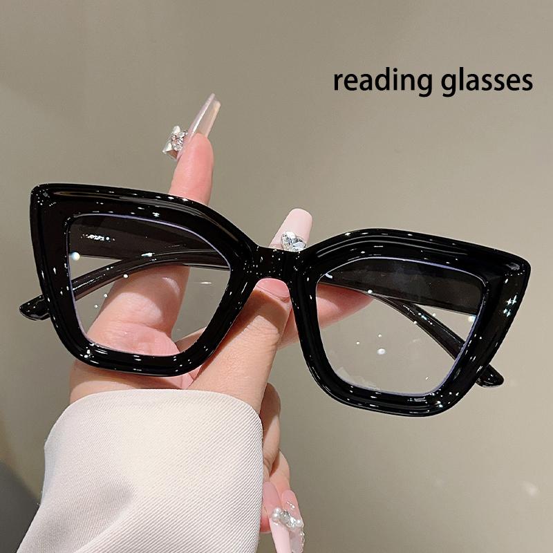 Vintage Cat Eye Reading Glasses  New Fashion Eyewear with Diopters Trendy Blue Light Blocking Decor Optical Frames